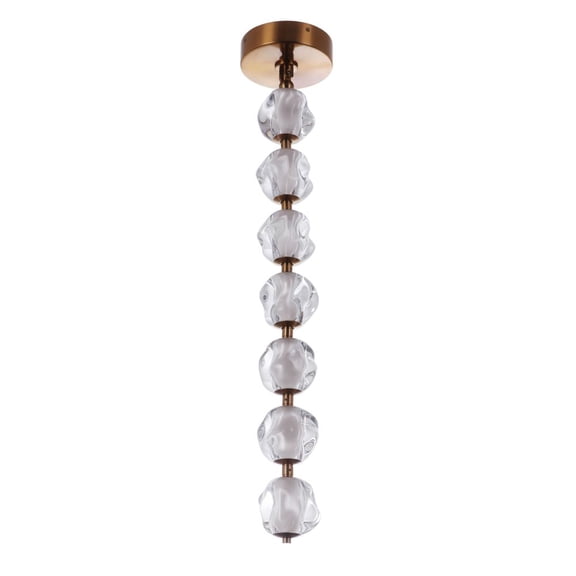 59491-SB-LED Craftmade Lighting Jackie - 28W 1 LED Pendant In Contemporary Style-38.25 Inches Tall and 7.13 Inches Wide-Satin Brass Finish