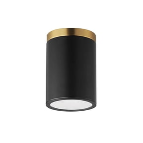 59700WTBKAB Maxim Lighting Dapper - 1 Light Semi-Flush Mount-6.75 Inch Tall and 4.75 Inch Wide