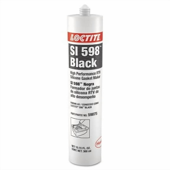 598 Black High Performance RTV Silicone Gasket Maker, 70 mL Tube | Bundle of 2 Tubes