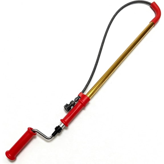 59802 K-6DH 6FT Toilet Auger Snake for Use Manually or with Drill, Telescopic for Greater Reach, Heavy-Duty Toilet Auger Clog Remover Tool with Drop Head, Flexible Closet Auger with Vinyl Guard