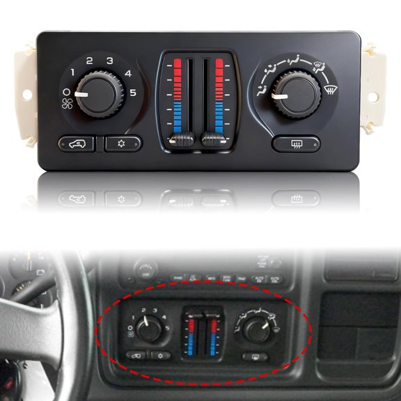 599-210XD Climate Control Module Heater Control Fit for 2003-2009 Chevy Silverado Avalanche Suburban Tahoe GMC Sierra Envoy Yukon XL 1500 2500 3500 Cadillac Escalade HVAC Control Replace# 599210XD