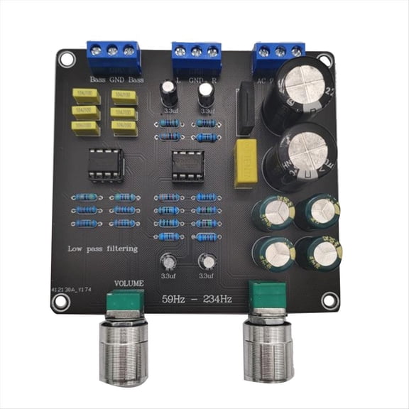 59Hz-234Hz Low-Pass Filter Super Crossover Board AC9V-12V Dual NE5532 Crossover Point Continuously Adjustable
