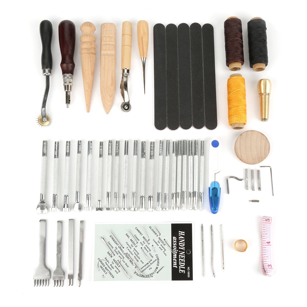 59PCS/Set Leather Craft Hand Tools Kit For Hand Stitching Sewing
