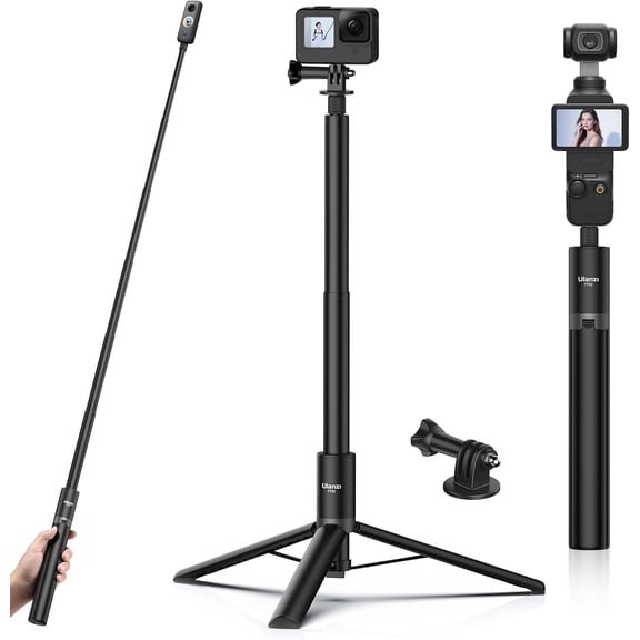 59in Invisible Selfie Stick Tripod for Insta360 X5/X4/X3/ONE X2/GO 3s/ Osmo 360, TT52 Extension Pole Adjustable Waterproof Handle Grip for GoPro, Osmo Pocket 3 Action 5 Pro/4