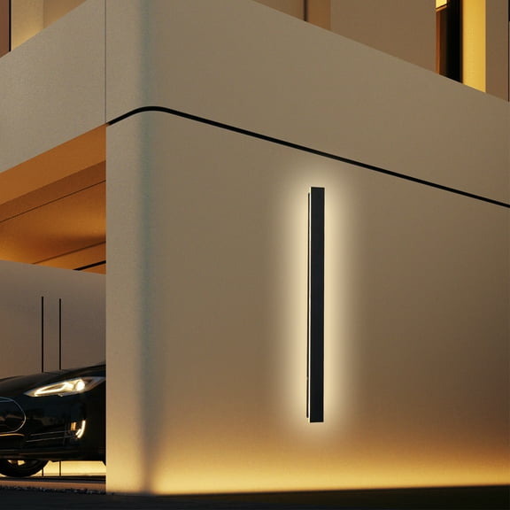 59in Modern Outdoor Wall Light Waterproof IP65 Linear Long Wall Lamp 3000K Outdoor Wall Sconce