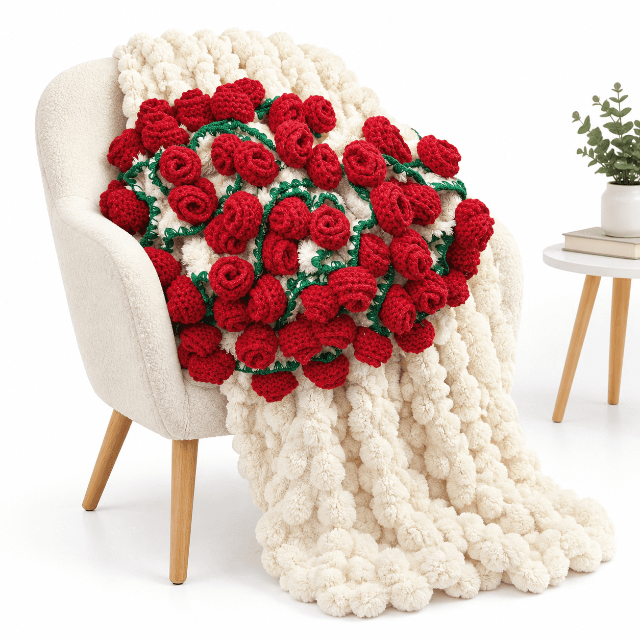 59inch Rose Flowers Bouquet Blanket Plush Flannel Throw - Walmart.com