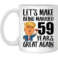 thumbnail image 1 of 59th Anniversary Mug for Wife Lets Make Being Married 59 Years Great Again Aniversario De Bodas Gift From Husband Funny Coffee Cup For Women Ceramic White 11oz, 1 of 5