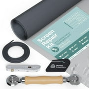59x106 inch Windows and Screen Door Replacement Repair Kit with Tool Set for Easy Installation, Grey