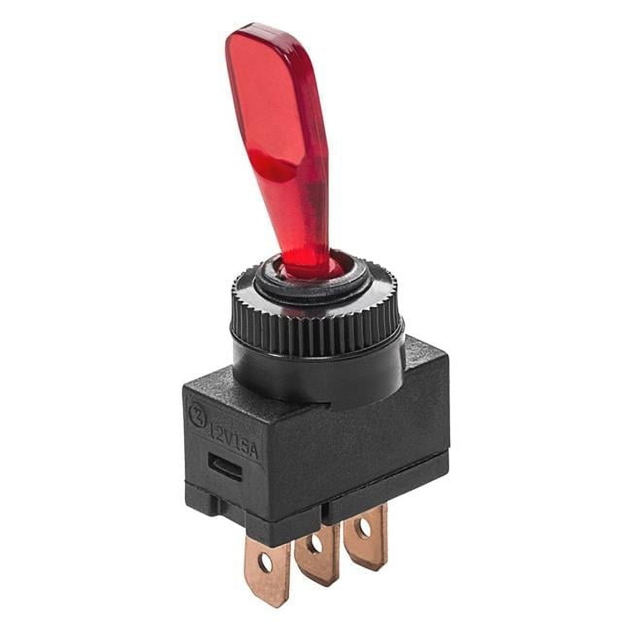5A 12V Illuminated Toggle Switch, Black & Red - Walmart.com