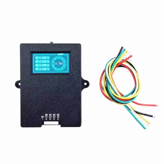 5A Lipo Lifepo4 Active Balancer 4S with Voltage Dispaly 12V Lithium Battery Energy Transfer Active Equalizer,1 * active balancer,Black