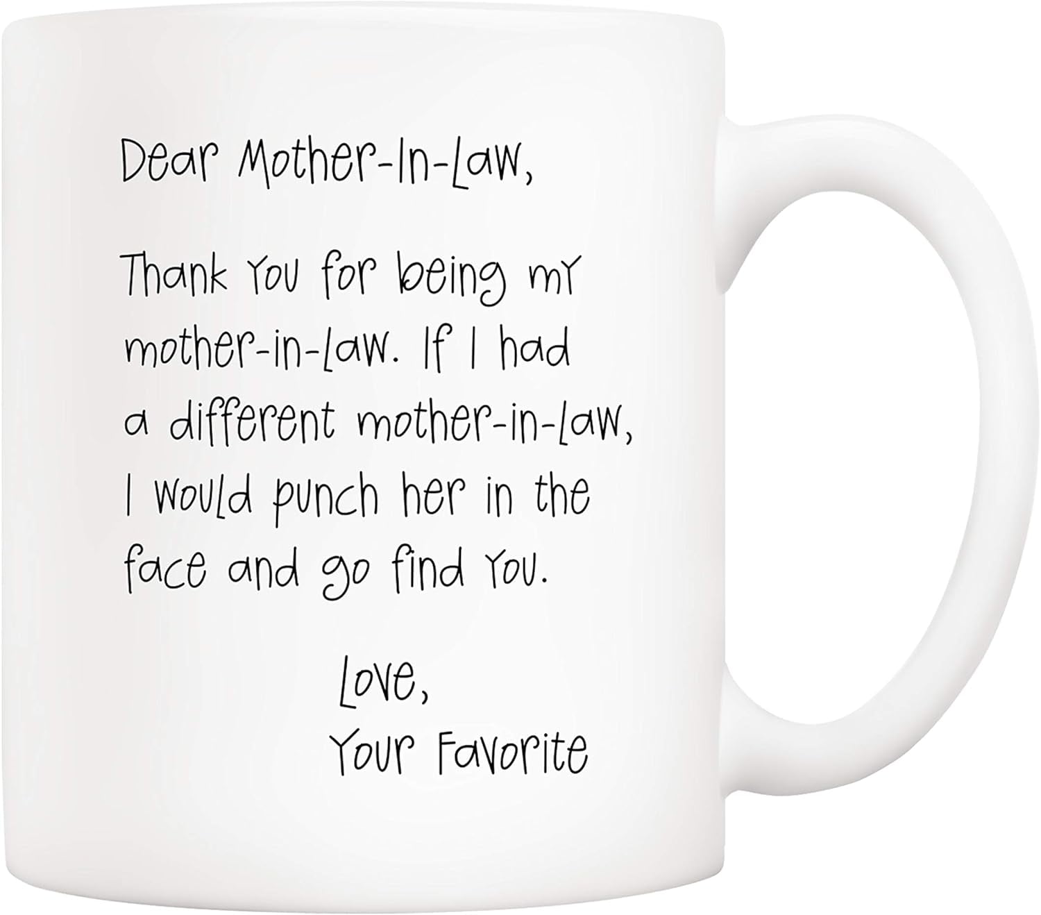 5Aup Funny Mothers Day Gifts for Mother In Law, Dear Mother-In-Law ...