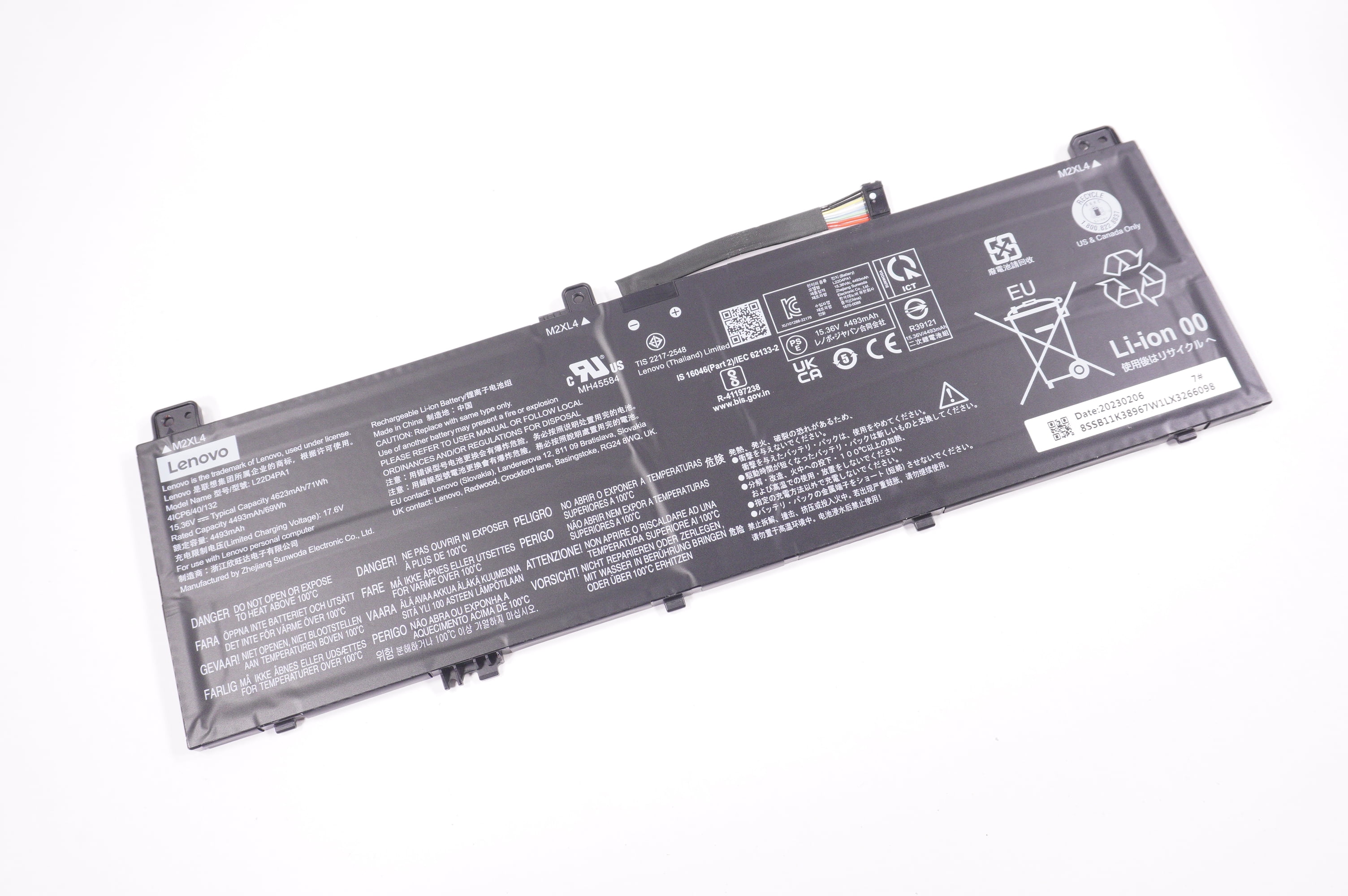 5B11K38966 Lenovo 71Wh 15.36V 4623mAh  Battery 82YN0002US