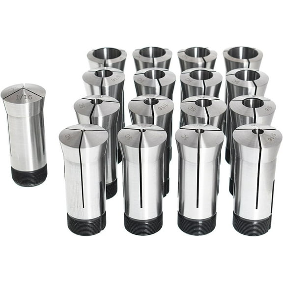 5C Collet Set 17PCS 1/8-1-1/16 Inch Fit for CNC Milling Lathe Tool Engraving Machine