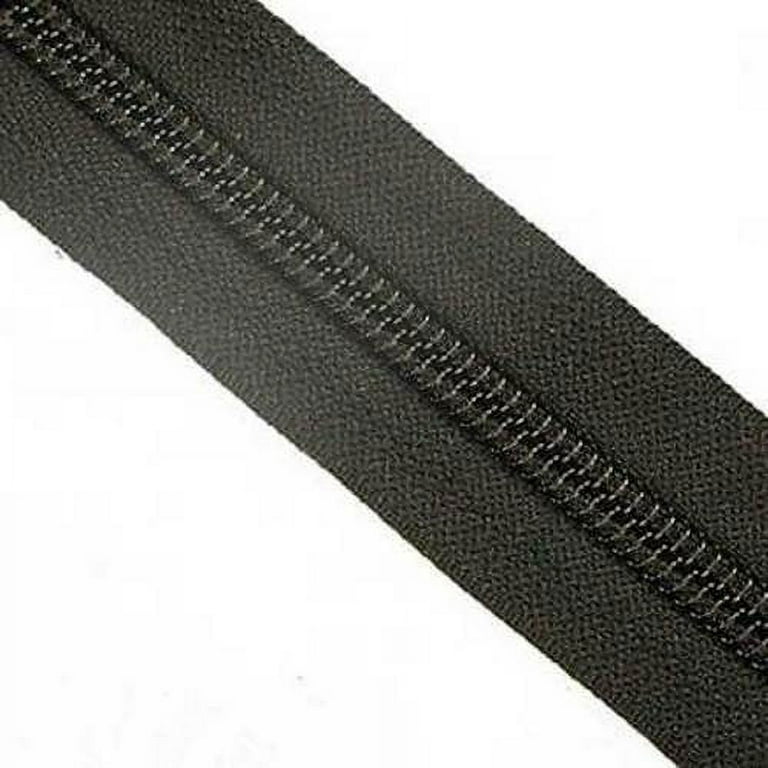 Plastic Zipper by The Yard Bulk 5 Yard Black Zipper Roll for Sewing, R –  MudraCrafts