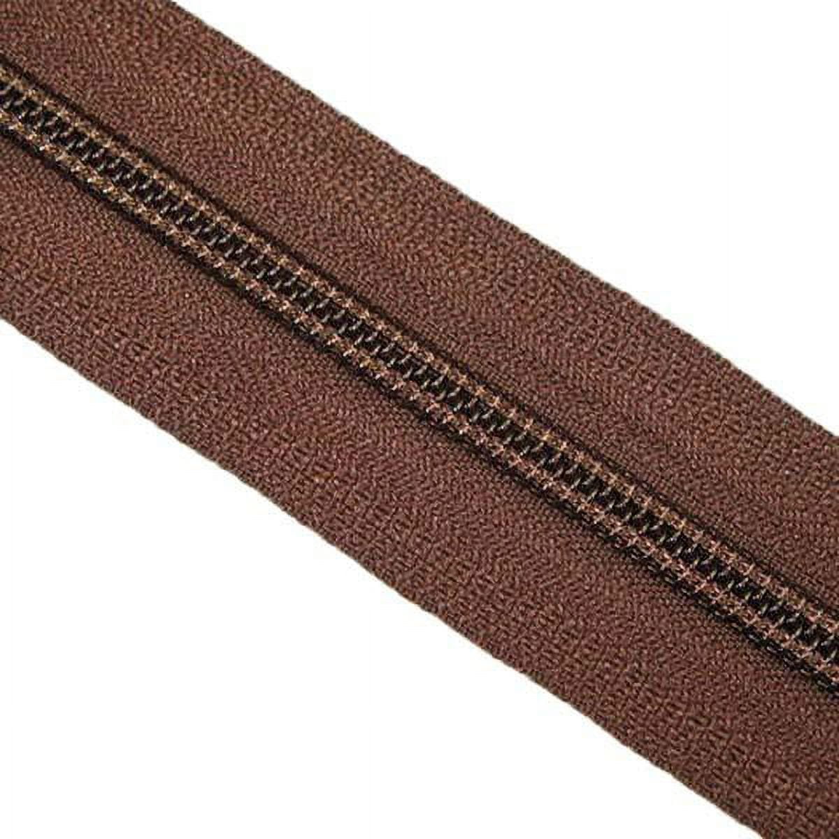 Goyunwell Brown Zipper Tape by The Yard #5 with Pulls 10 Yard Brown Zippers  for The Sewing with Antique Bronze Teeth and 20pcs Zipper Pulls Long