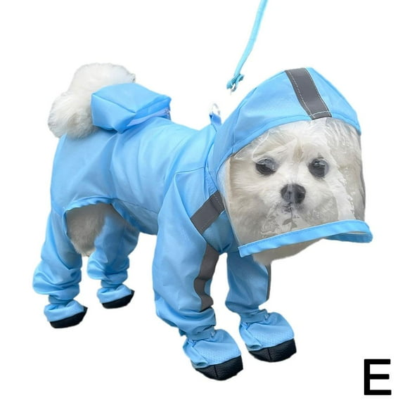 Dog Raincoat Dog Clothes Cartoon Cute Pet Raincoat Waterproof Raincoats❀ U5T9