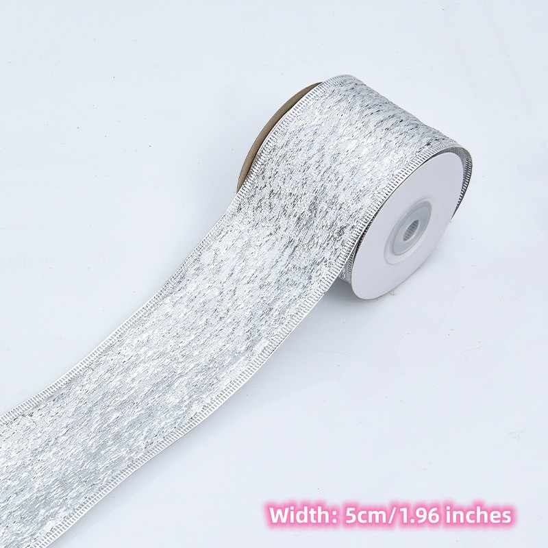 5CM Exquisite Gold Border Embroidered Ribbon Christmas DIY Gold Wire