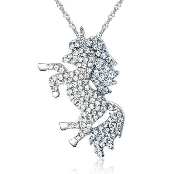 5COLOR ROSE GOLD Fashion jewelry Crystal from Swarovskis Sky Horse Necklace Micro Inlay Unicorn Pendant Mother's Day gift