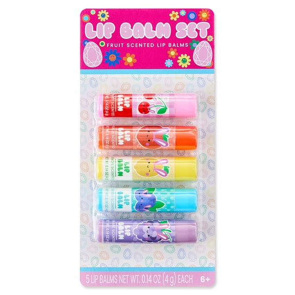 Easter Fruit Scented Lip Balm Set, 5 Count, by Way to Celebrate