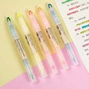 5Colors/Set Double Nib Window MUJIs Highlighter Pens Stationery Student Only Key Points Marker Colored Marking Fluorescent Pen 5 Colors set
