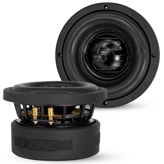 5Core 6.5 Inch Car Subwoofer Dual 2Ohm 1000W Speaker Sub Woofer Driver Aluminum Frame 6.5' Woofers