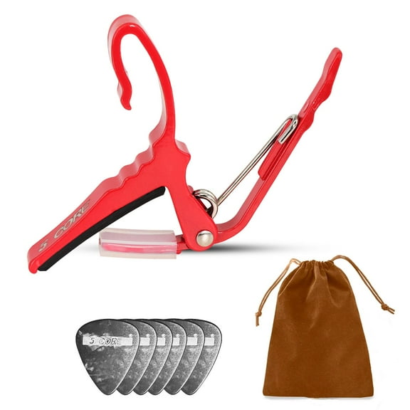 5 Core Guitar Capo Quick Change Acoustic Electric String Clip Banjo Mandolin Or Ukulele