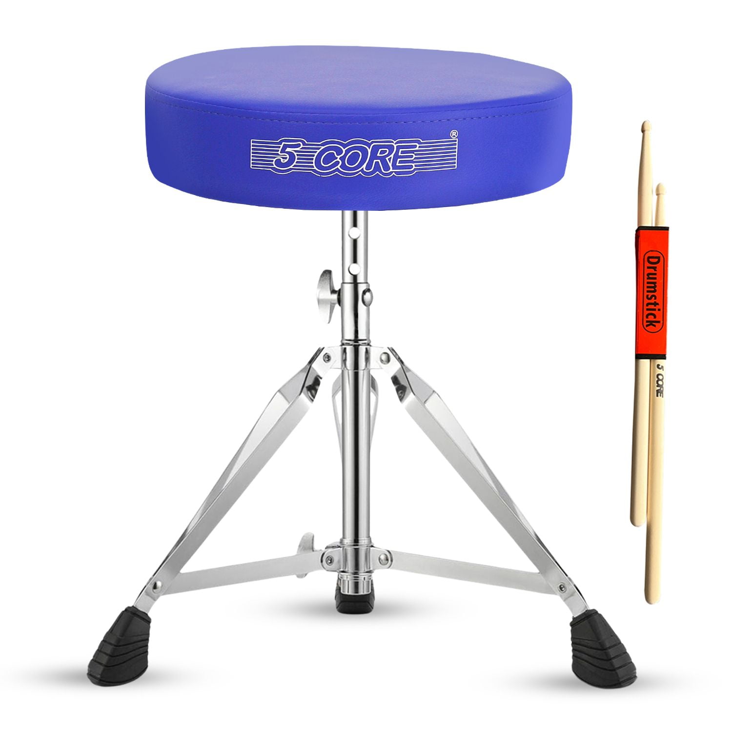 Drum Throne Padded Guitar Stool Height Adjustable Music Chair Seat Universal for Adults & Kids with Anti Slip Rubber Feet DS CH Blue