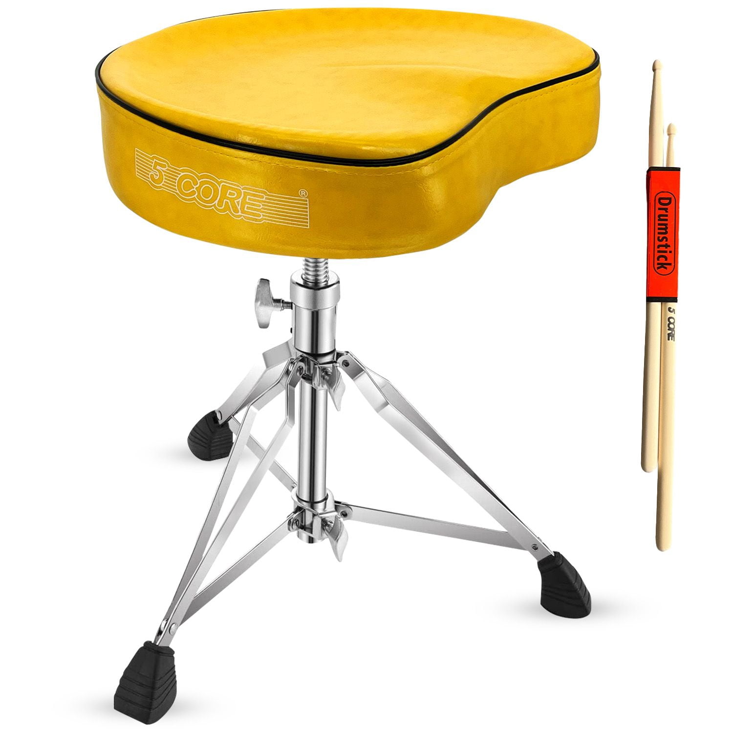 5Core Drum Throne Padded Guitar Stool Saddle Drummer Seat for Adults & Kids