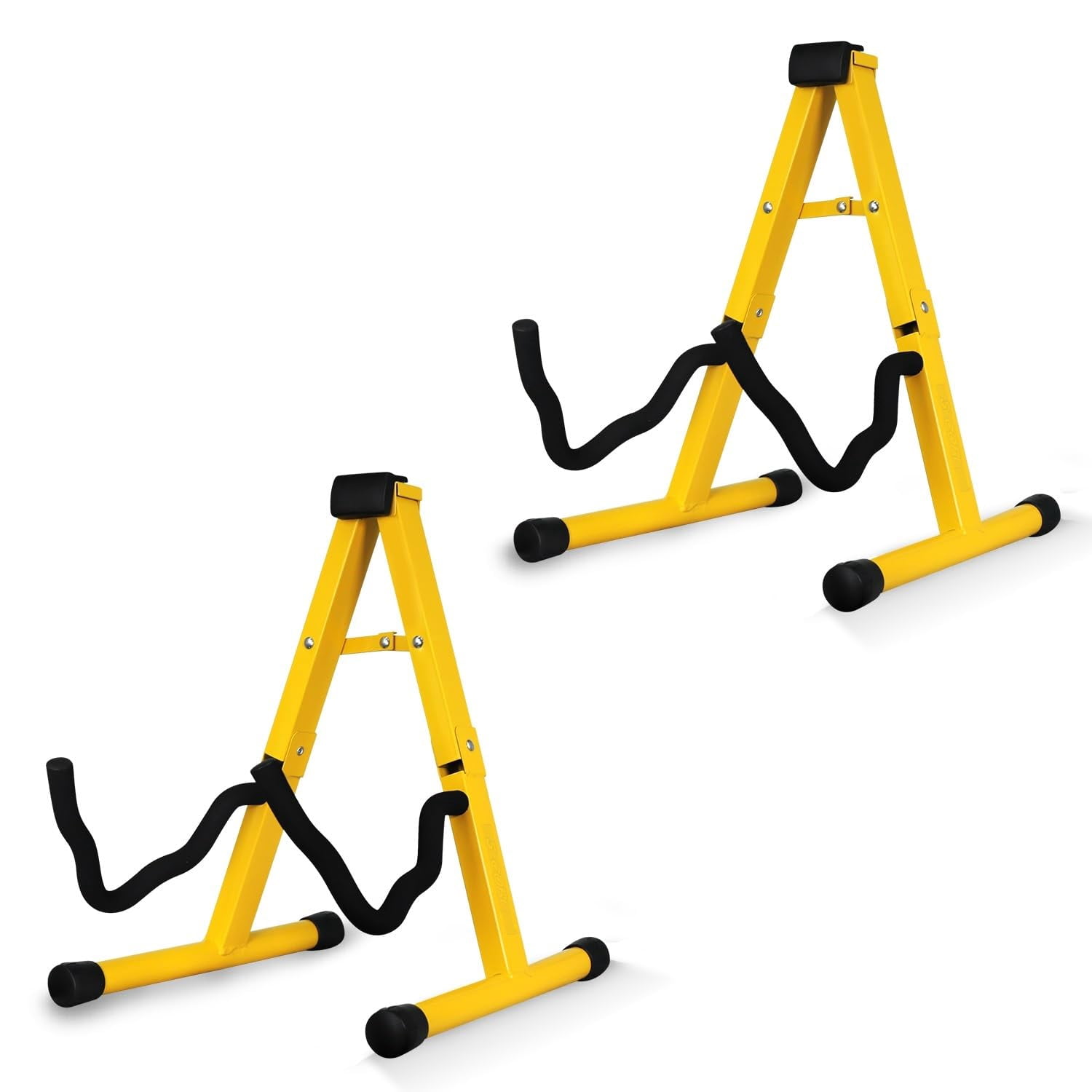 5Core Guitar Stand Floor A Frame Electric Acoustic Bass Soporte Para Guitarra YELLOW