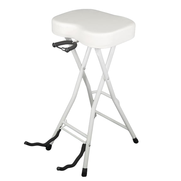 5Core Guitar Stool 3.15" Padded Chair Foldable Heavy Duty Music Seat Built in Foot Rest Guitar Stand