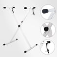 thumbnail image 1 of 5Core Adjustable Lift Piano Riser Keyboard Stand for 49 to 88 Keys in White, 1 of 5