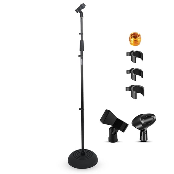 5Core Mic Stand Floor Heavy Duty Height Adjustable Pedestal Para Microfono for Singing On Stage Studio