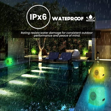 5Core Outdoor Wireless Speakers Bluetooth Rock Waterproof Linkable TWS Garden Speaker BROWN