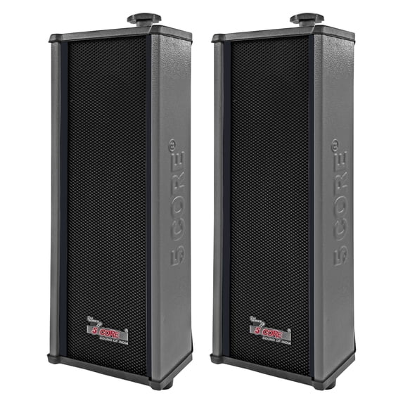 5Core Outdoor Speakers Stereo In Wall 100W Peak Passive Patio Home Wired Waterproof Audio System