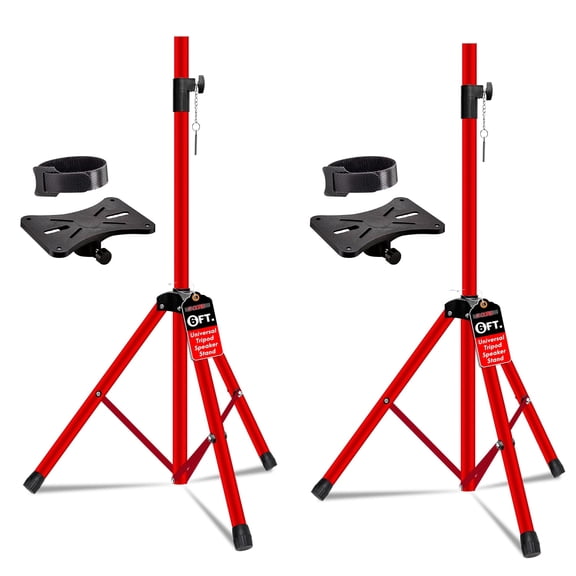 5Core Speaker Stand Tripod Tall Adjustable 35mm DJ Studio Monitor Stands Pole Mount