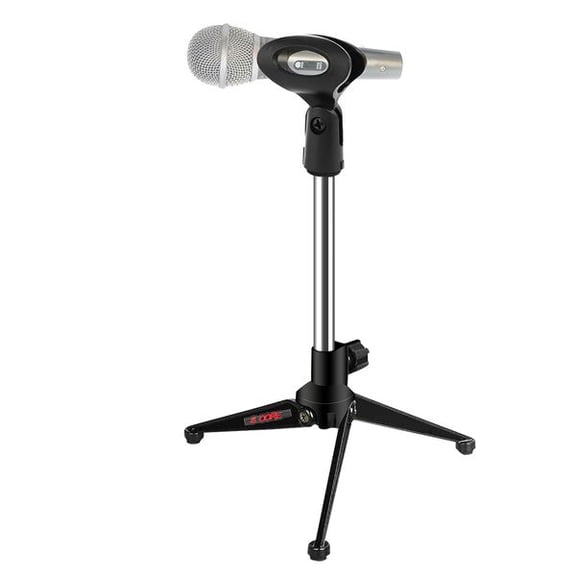 5Core Tripod Desktop Microphone Stand, Universal Tabletop Mic Holder Adjustable Desk Microphone Stand for Podcast Streaming Recording