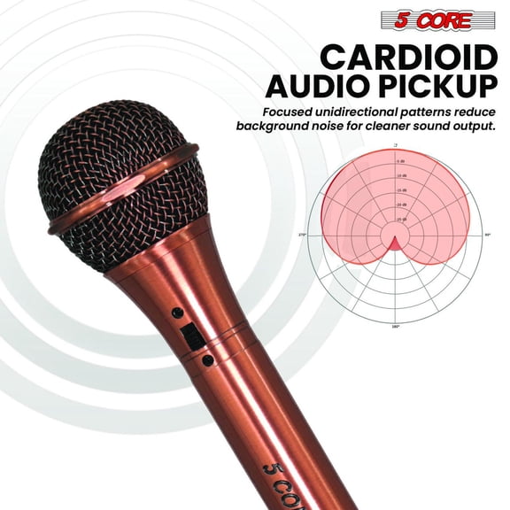 5Core XLR Microphone Dynamic Mic Karaoke Singing Studio Microfono Handheld Mics
