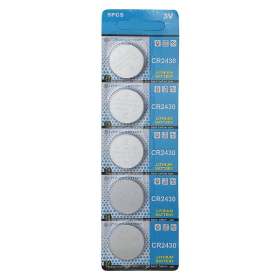 5Count CR2430 High Energy 3V Lithium Button Cells Batteries for Performances In Devices