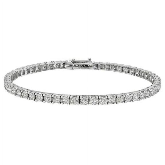 5Ct Round Cut Lab Grown Diamond 14k White Gold Gorgeous Tennis Bracelet for Women Gifts Fine Jewelry