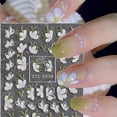 thumbnail image 1 of 5D Camellia Stickers 6pcs Self Manicure Decals For Acrylic Nails Design Salon Quality Nail Accessories Decoration, 1 of 3
