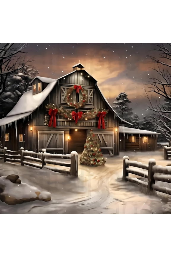 5D Christmas Diamond Art Kit for Adults, Diamond Painting Kit for Beginners, DIY Home Wall Decoration Full Diamond Painting (14*14 Inch), Unframed.,KM234,B