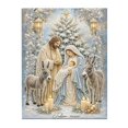 thumbnail image 1 of 5D Christmas Nativity Scene Pearl Art DIY Kit Framed Adult Rhinestone Painting for Home Wall Decor A, 1 of 7