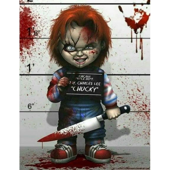 5D Chucky Diamond Painting Kits for Adults, DIY Diamond Art Painting Kits for Beginner, Full Drill Gem Art Painting Crafts for Home Wall Decor Gift 12x16