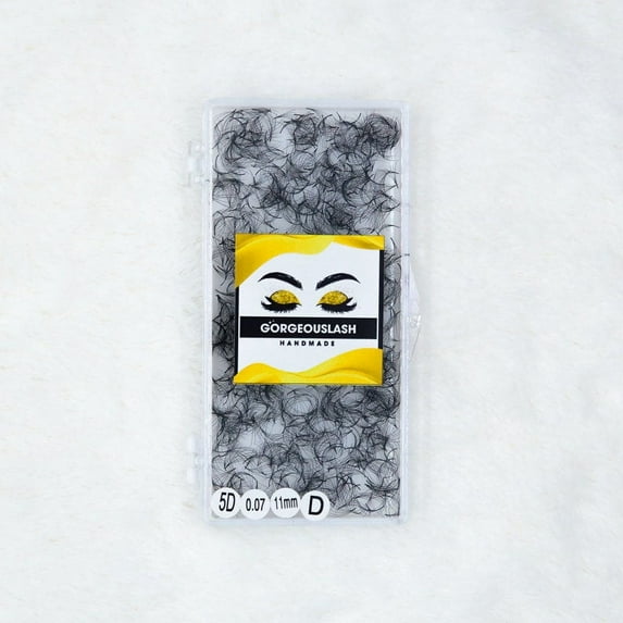 5D Curl D Lashes. 1000 Premade Volume Fans. Eyelash Extension. Handmade and Gorgeously Crafted!