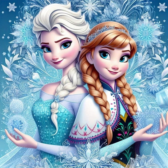 5D DIY Artificial Full Diamond Painting Set - Adult Beginner, Frozen Diamond Art, Sparkling Rhinestone, for Home Wall Decor & Gift - Perfect for Art Lovers & Adults