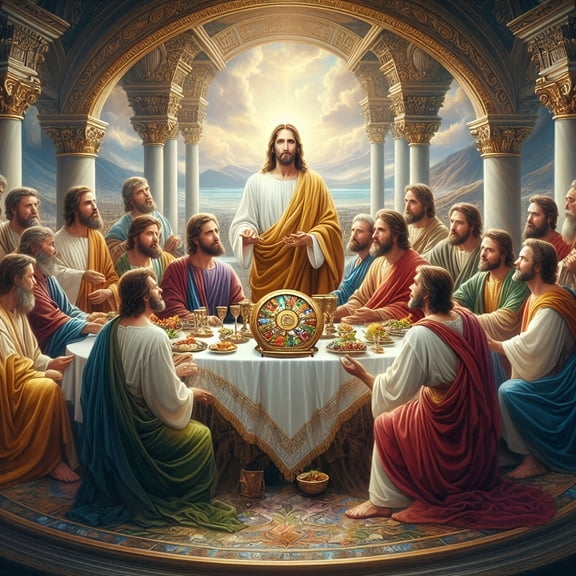 5D DIY Artificial Full Diamond Painting Set - Adult Beginner, Jesus Last Supper Scene Diamond Art, Sparkling Rhinestone, for Home Wall Decor & Gift - Perfect for Art Lovers & Adults