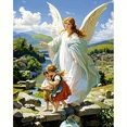 thumbnail image 1 of 5D DIY Artificial Full Diamond Painting Set - Adult Beginner, Religious Beautiful Angel Diamond Art, Sparkling Rhinestone, for Home Wall Decor & Gift - Perfect for Art Lovers & Adults, 1 of 6
