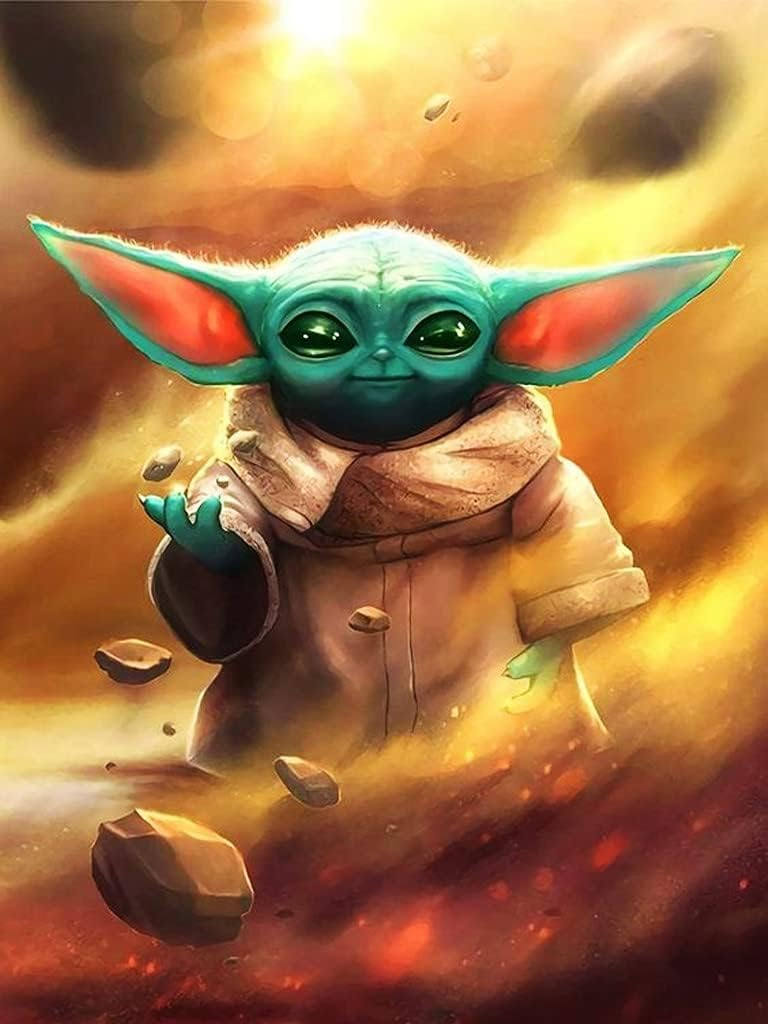 CEOVR Baby Yoda Diamond Painting Kits for Adults, Yoda Diamond Art  Paintings Kit Round Drill Diamond Painting Picture Kits Dots Bead by  Numbers Kits