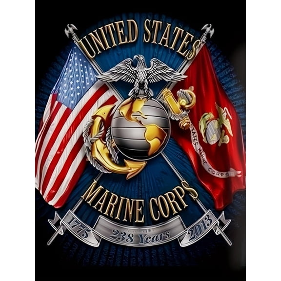 5D DIY Diamond Art Painting Kits For AdultMarine Corps 30x40cm,Full Round Diamond Art Crafts Embroidery Kit Mosaic Cross Stitch Craft Home Wall Decoration