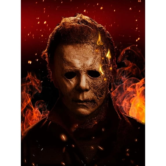 5D DIY Diamond Art Painting Kits Horror Movie for Adults,Full Round Drill Rhinestone Embroidery for Wall Decoration and Gifts